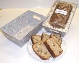 Scott's Cakes Banana Loaf Cake in a Grey Victorian Tray