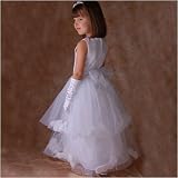 Sophias Style Boutique White Petal Wedding Flower Girl Pageant Dress 2T-14