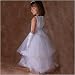 Sophias Style Boutique White Petal Wedding Flower Girl Pageant Dress 2T-14