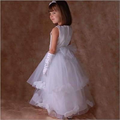 Sophias Style Wedding Flower Girl WHITE PETAL Special Occasion Dress 2T-14