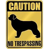 New Caution : Newfoundland - No Trespassing Parking Sign Dog