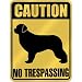 New  Caution : Newfoundland - No Trespassing  Parking Sign Dog