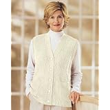 National Textured Vest, Ivory, Medium