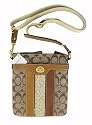 Coach Hamptons Signature Stripe Swingpack Purse 40693