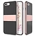iPhone 7 Plus Case, iPhone 8 Plus Case, [Travel] [Suitcase Appearance] Design [Scratch Resist] [Double Protection] Shockproof Slim Fit Case Cover for Apple iPhone 7 Plus/8 Plus - Rose Gold/Black
