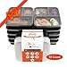Home General 10x Premium Bento Box 3-Compartment Kitchen Food Storage Reusable Microwave Safe Meal Storage Food Containers Set With Lids. Excellent 3 Meal Food Prep. 100% LIFETIME Money Back Guarantee