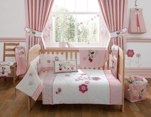 MINNIE MOUSE COT BED QUILT COMFORTER COVER LICENSED WALT DISNEY 100CM X 120CM