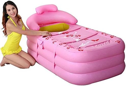 BO Inflatable bath tub/adult/collapse/sauna/bath barrel tub , pink , small