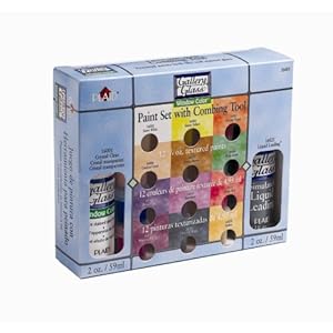 Gallery Glass 16405 Window Color Paint Set with Combing Tool