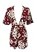 Simplee Apparel Women's Boho V Neck Floral Print Short Romper Jumpsuit