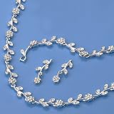 Floral Vine Jewelry Set, Necklace, Bracelet & Earrings 500