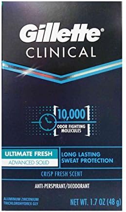 Gillette Clinical Strength Advanced Solid Ultimate Fresh 1.7OZ x Multipack of 4