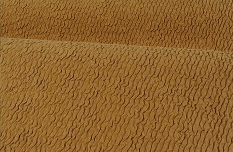 Matelasse Wave Linen Blend Textured Upholstery Fabric in Latte Brown - Sample Size