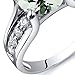 Green Amethyst Solitaire Style Ring Sterling Silver Rhodium Nickel Finish 1.75 Carats Sizes 5 to 9