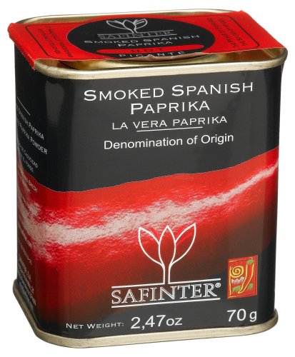 Safinter Smoked Spanish Paprika Hot, 2.47 Ounce Tins (Pack of 6)