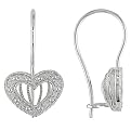 10Kw 1/10Ct Tdw Earrings - White
