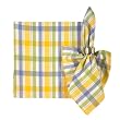 Durable Hand Woven 100% Cotton Colorful Blue, Yellow and Green Plaid Napkins 22x22 Inches Set of 12