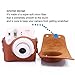 [Fujifilm Instax Mini 8 Case] - CAIUL 2nd Generation [Update Version] Comprehensive Protection Instax Mini 8 Case With Soft PU Leather [ Film Count Show and Easy to Reload Film Design ] (Brown)