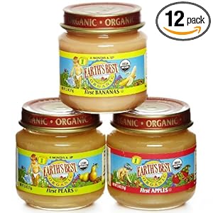 Earth's Best Organic 1st Fruit Starter Kit, 2.5 Ounce Jars (Pack of 12)