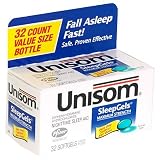 Unisom SleepGels Maximum Strength Sleep-Aid Softgels, 32-Count Boxes (Pack of 2)