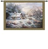 Review ArtExpression  / Country Bridge - Artist: James Lee - Fabric Size: 34.00 by 26.00 inches Wall Tapestry with hanging rods and tassels included