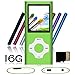 Tomameri - Compact and Portable MP3 / MP4 Player with Rhombic Button ( Including a 16 GB Micro SD Card ) Supporting Photo Viewer, E-Book Reader and Voice Recorder and FM Radio Video Movie (Green)