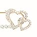 Tagoo Women's Safety Pin Brooch Rhinestone Sweater Hat Crystal Breastpin with Swan&Fox&Fish&Crown Design (Heart 2.95