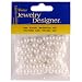8mm Loose Round Pearls, White, 80 Pc Pkg (1 Pack)