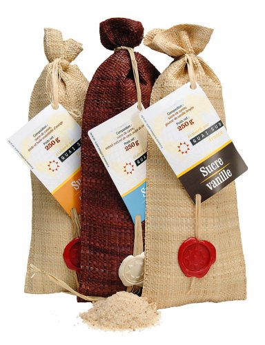 Quai Sud Cinnamon flavored cane sugar in raffia bag all Natural 8 oz by Quai Sud