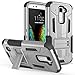 LG K10 Case / LG Premier LTE Case, CASEPLAY [Kickstand] [Swivel Belt Clip] Rugged Holster ShockProof Armor Protective Hybrid Case Cover For LG K10 / LG Premier LTE (Silver)