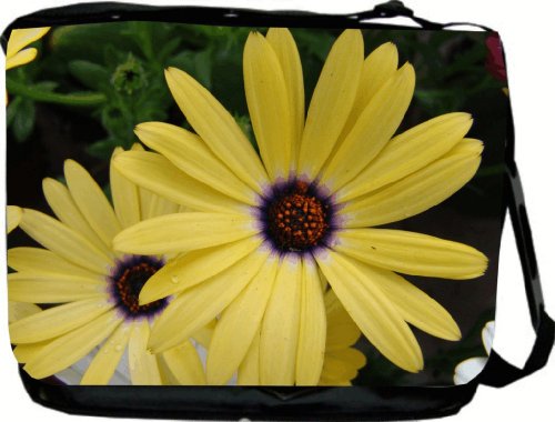 Yellow Flowers Messenger Bag - Laptop - Bag - School Bag Notebook Bag - Unisex - Ideal gift for all occassions!