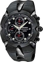 Seiko Men's Chronograph Black Ion Watch #SNA765