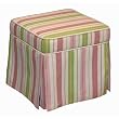 Kids' Stripe Skirted Storage Ottoman - Pink/ Green Kids' Stripe Skirted Storage Ottoman - Pink/ Green