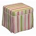 Kids' Stripe Skirted Storage Ottoman - Pink/ Green