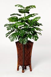 Artificial Split Philo Floor Plant Rattan
