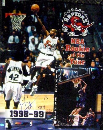 Vince Carter Autographed/Hand Signed 16x20 Photo ROY 99 (Toronto Raptors) Rookie of the Year