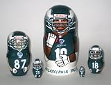 Philadelphia eagles NFL Football or any team Russian Nesting doll 5 pcs / 6 in