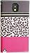 Samsung Galaxy Note 3 N9000 Premium Faux Leather Brown Pink Color Block Leopard Wallet Case