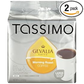 Gevalia Morning Roast Coffee (Medium Roast, 12-Ounce Servings), 14-Count T-Discs for Tassimo Coffeemakers (Pack of 2)