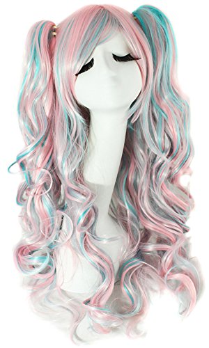 Mapofbeauty lolita 2 clip ponytails long curly party co…