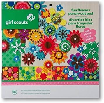 Girls Scouts Fun Flowers Punch Out Paper Craft Pad 421 Punchouts
