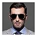 LEDING men sunglasses polarized glasses metal frame fashion Star 100% UV protection (193, A-Silver)