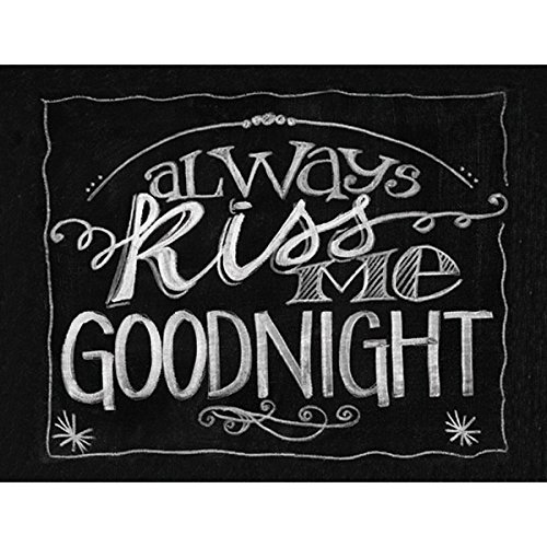 Chalkboard Canvas Print 12''X15.75''-Always Kiss Me Goodnight