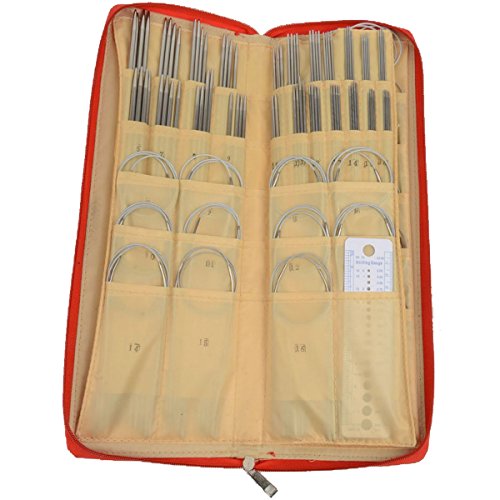 Crazy k&a 121pcs stainless steel circular knitting …