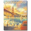 Nostalgic Travel Posters Tin Sign : Golden Gate