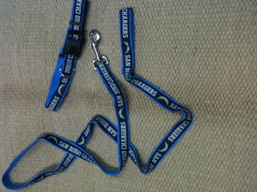 Officially Licensed by the NFL San Diego Chargers NFL Dog Collar Leash Combo Large