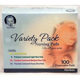 Gerber Breast Pads - Variety Pack 100 Count