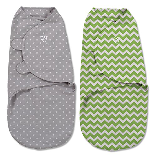 SwaddleMe Original Swaddle 2-PK, Green ZigZag (SM)