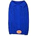 Blueberry Pet Cable Knit Cardigan Dog Sweater, Back Length 12