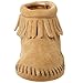 Minnetonka Back Flap Bootie (Infant/Toddler),Tan,2 M US Infant